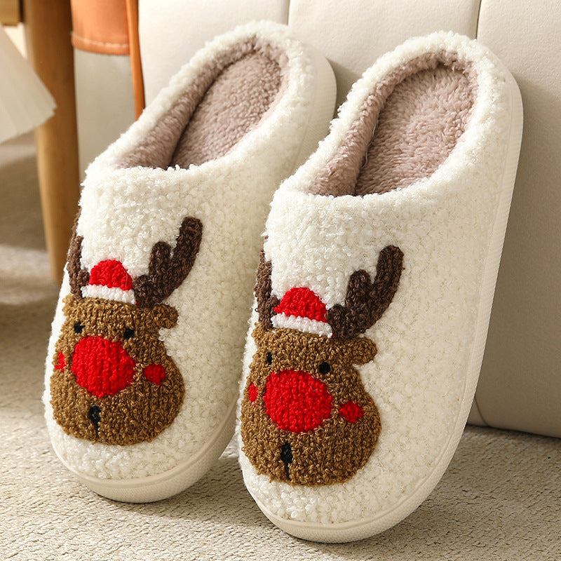 Couple Style Thick Sole Insulated Indoor Slippers