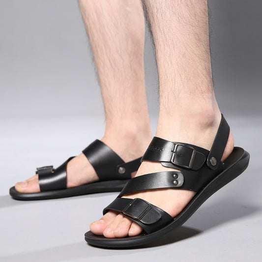 Cool Breathable Leather Beach and Travel Driving Sandals