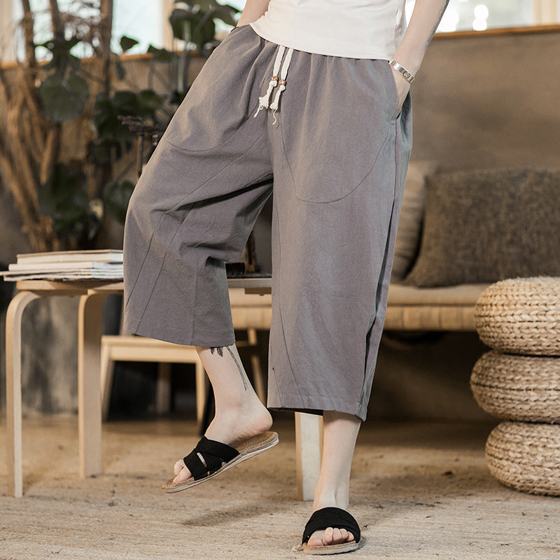 Men Cotton Linen Baggy Pants