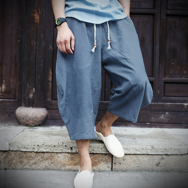 Men Cotton Linen Baggy Pants