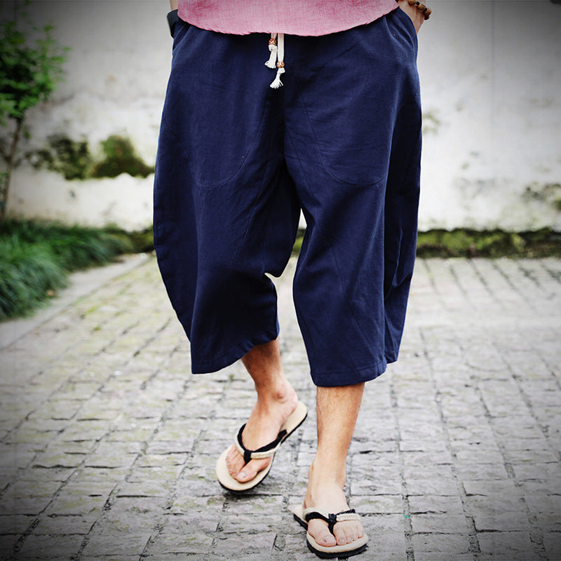 Men Cotton Linen Baggy Pants