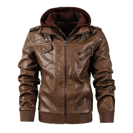 Motorcycle Leather Jacket Stand Collar