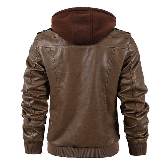 Motorcycle Leather Jacket Stand Collar
