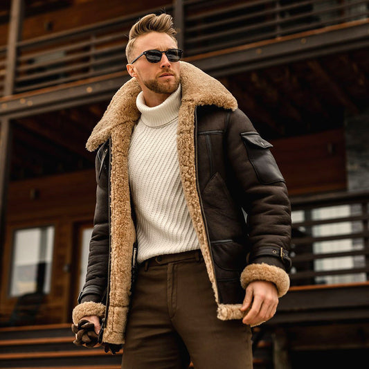 Winter Military Fleece Jackets with Fur Collar