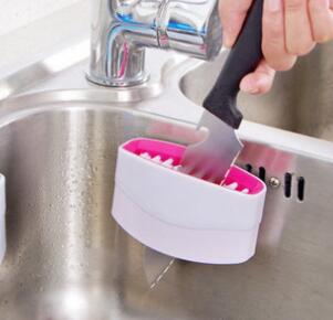 Utensil Cleaning Brush With Suction Cup