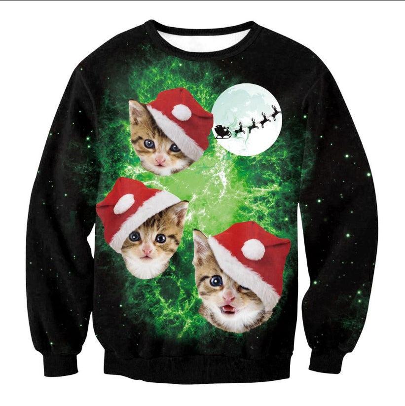 Ugly Christmas Santa Elf Sweaters and Tops