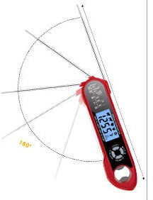 Double Probe Smart Oven Electronic Barbecue Thermometer Foldable Waterproof