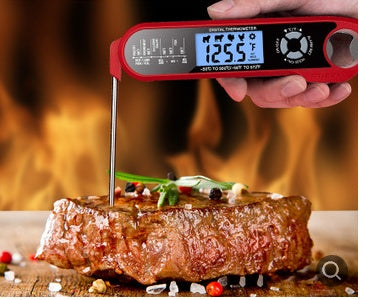 Double Probe Smart Oven Electronic Barbecue Thermometer Foldable Waterproof