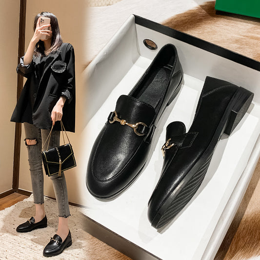 Genuine Leather Flat Shoes