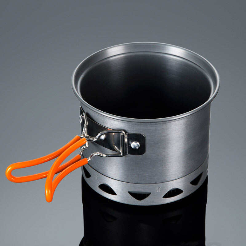 Outdoor Heat-collecting Single-pot Mountaineering Camping Cookware