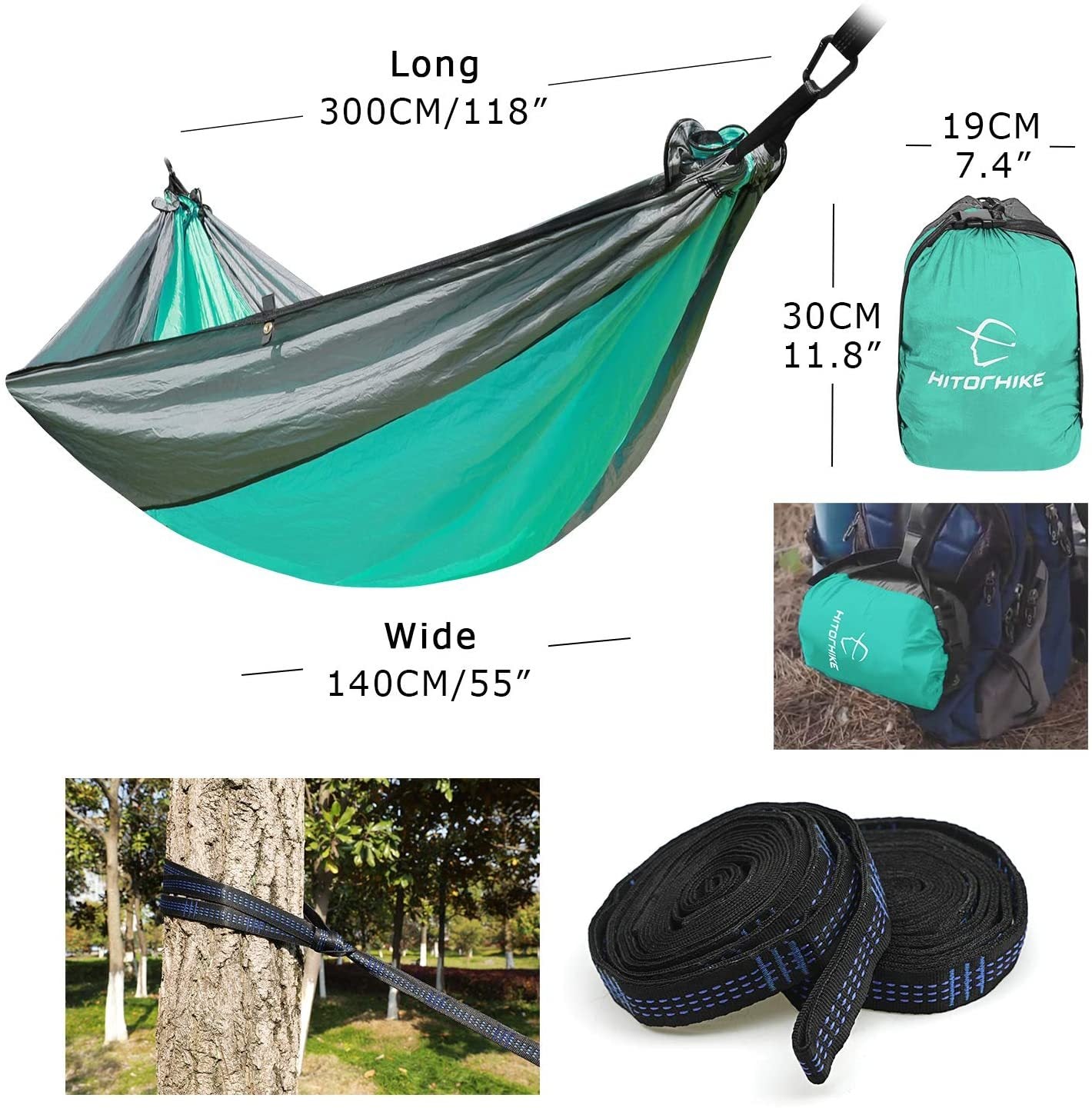 Backpacking Hammock - Portable Nylon Parachute Bag for Outdoor Activities