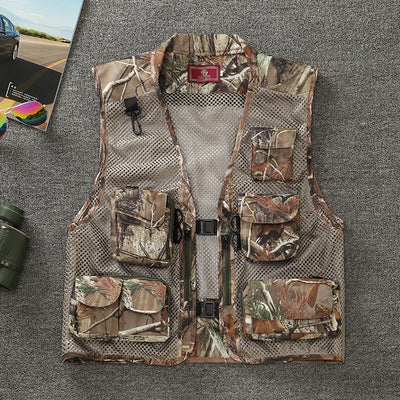 Outdoor Men's Camouflage Mesh Vest Photography Vest Quick-Drying Vest