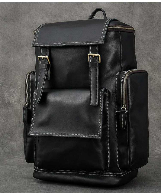 Genuine Leather Business Retro Computer Backpack