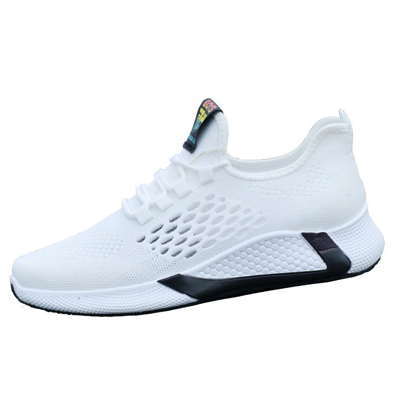 Breathable Mesh Sports Shoes for Men Lace-up Non-slip Low-top for Running