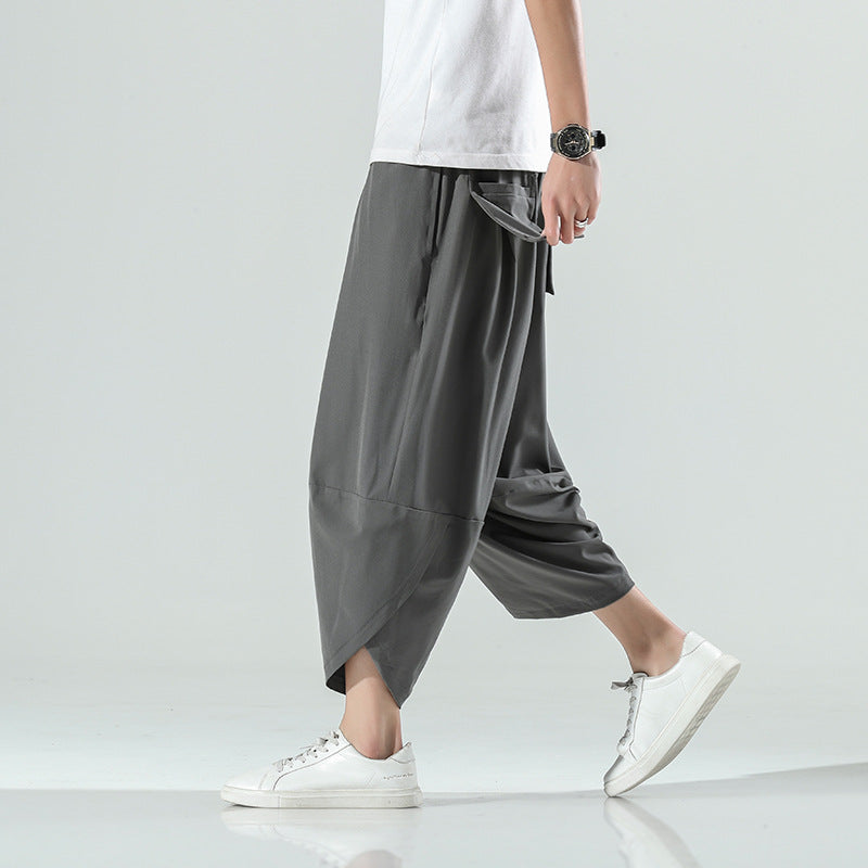 Ice Silk Cropped Beach Pants