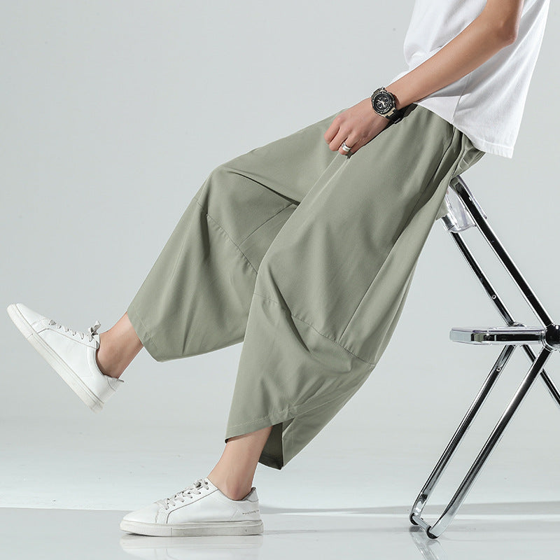 Ice Silk Cropped Beach Pants