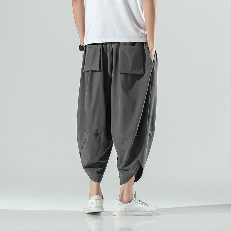 Ice Silk Cropped Beach Pants