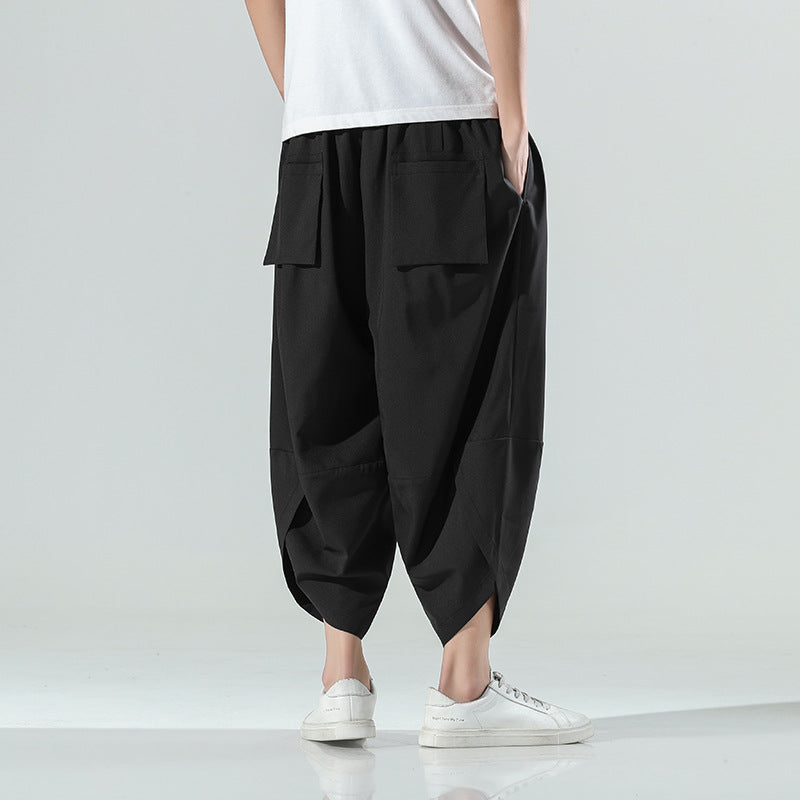 Ice Silk Cropped Beach Pants