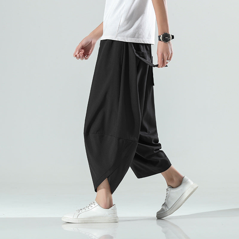 Ice Silk Cropped Beach Pants