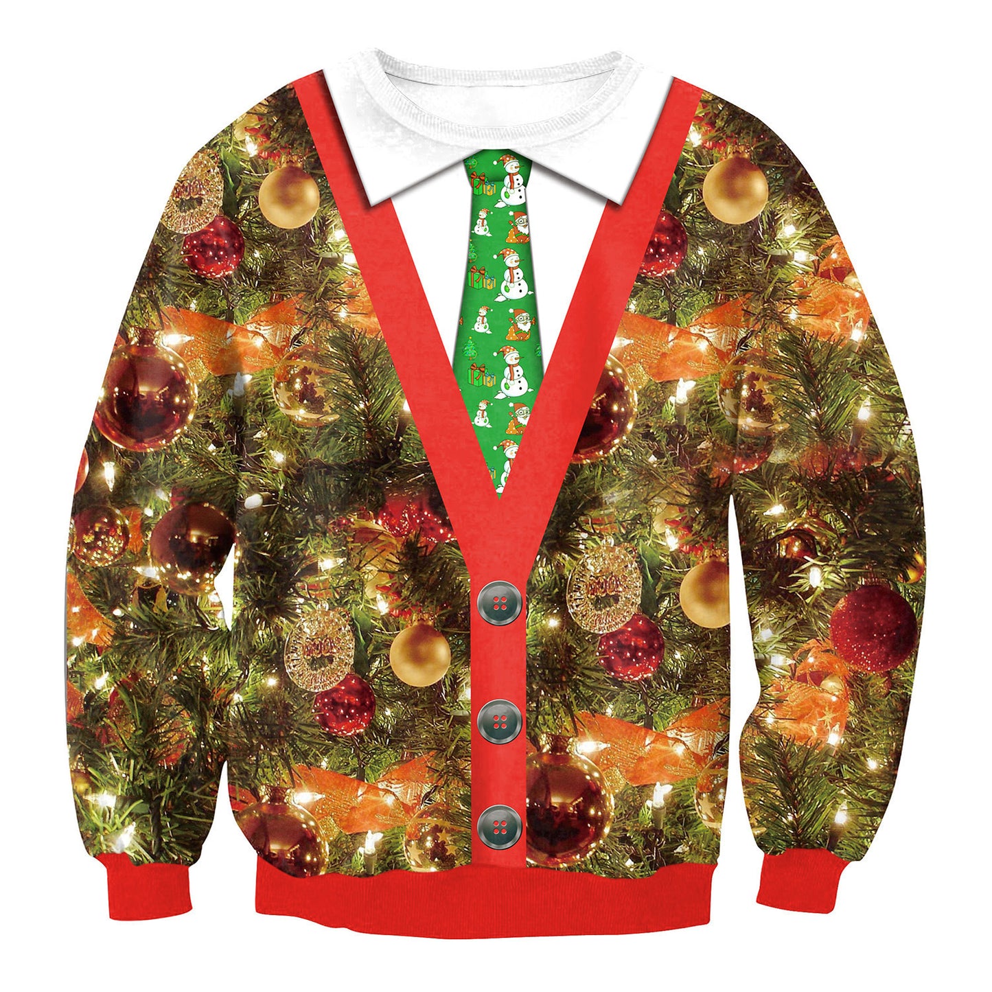 Ugly Christmas Sweater Santa Elf Pullover