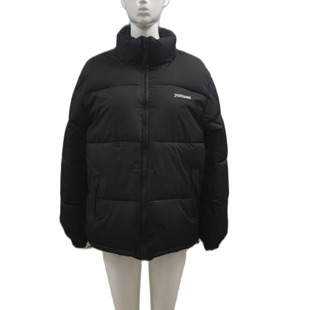 Winter Coat Casual Windproof Down Cotton Warm Thickened Jacket Solid Outwear