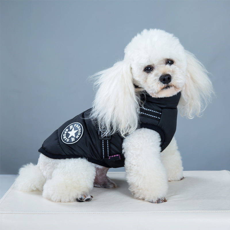 Waterproof Dog Clothes Winter Dog Coat With Harness