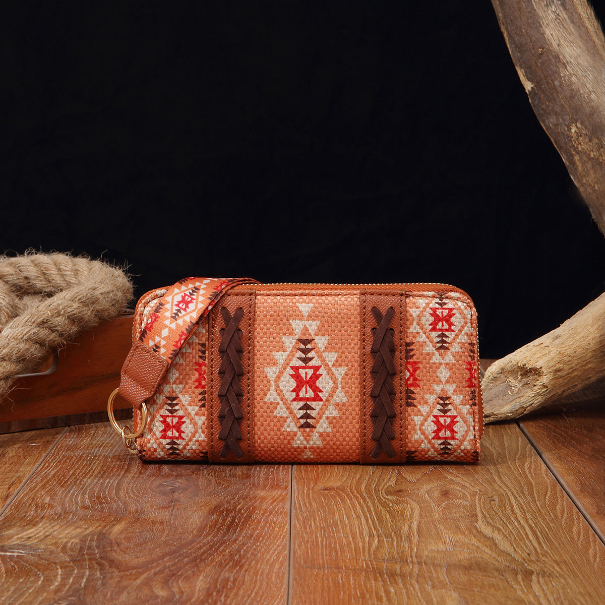 Vintage Cotton and Linen Printed Bohemian Hand-Carrying Card Holder