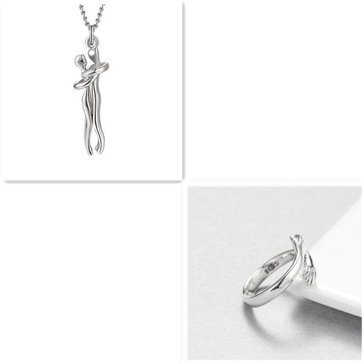 Collier de câlin unisexe pour hommes et femmes, bijoux de Couple, chaîne de clavicule de tempérament Simple, cadeau d'amoureux de la saint-valentin 
