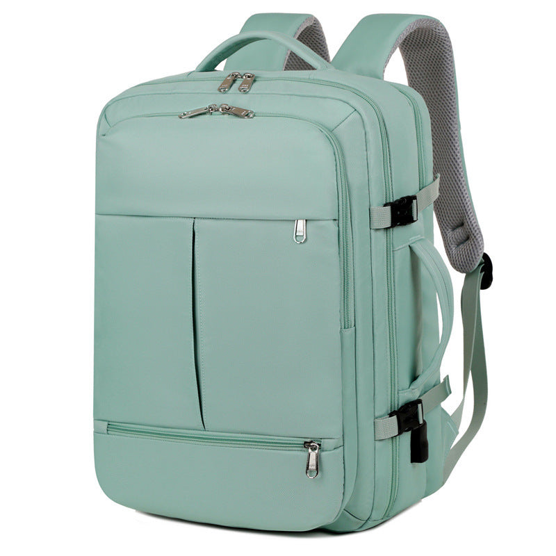 Large Capacity Backpack Multiple Pockets And Zippers Versatile Computer Business Travel