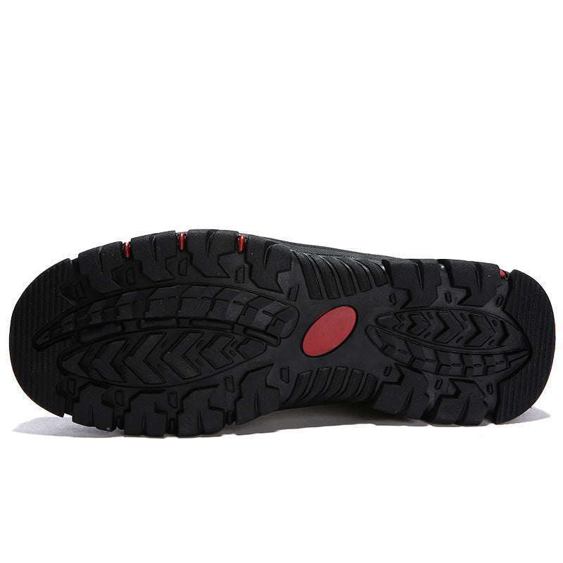 British Casual Thick Sole Leather Hiking Shoes