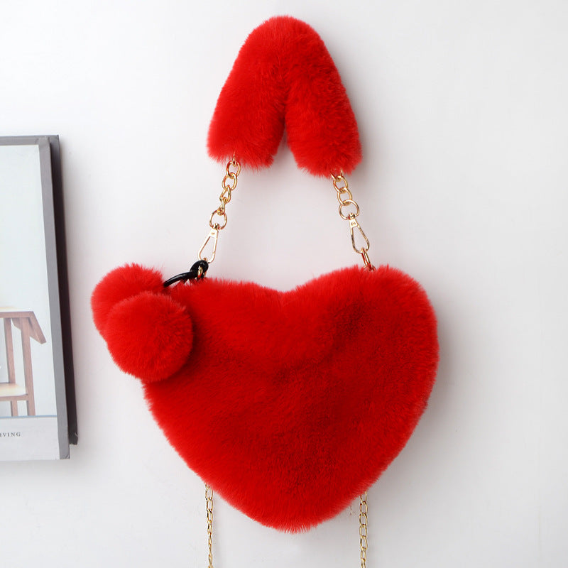 Valentines Soft Plush Love Party Shoulder Bags