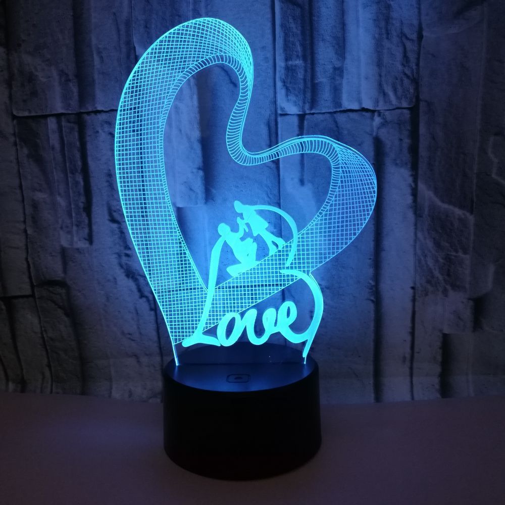 Love 3D Led Colorful Night Light