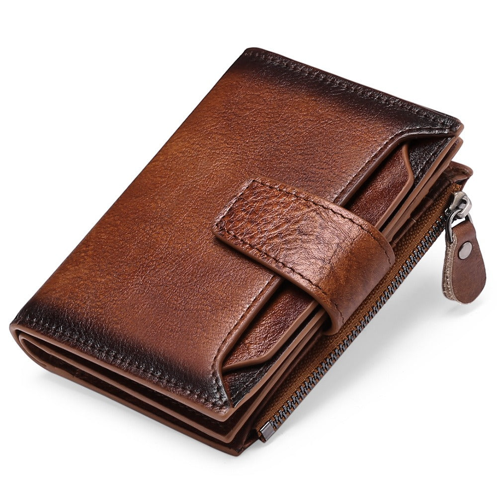 Genuine Leather Short Korean Style Wallet