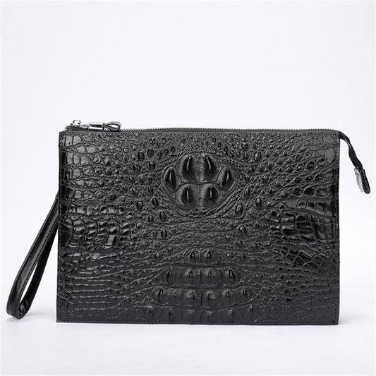 Genuine Leather Underarm Zipper Business Bag