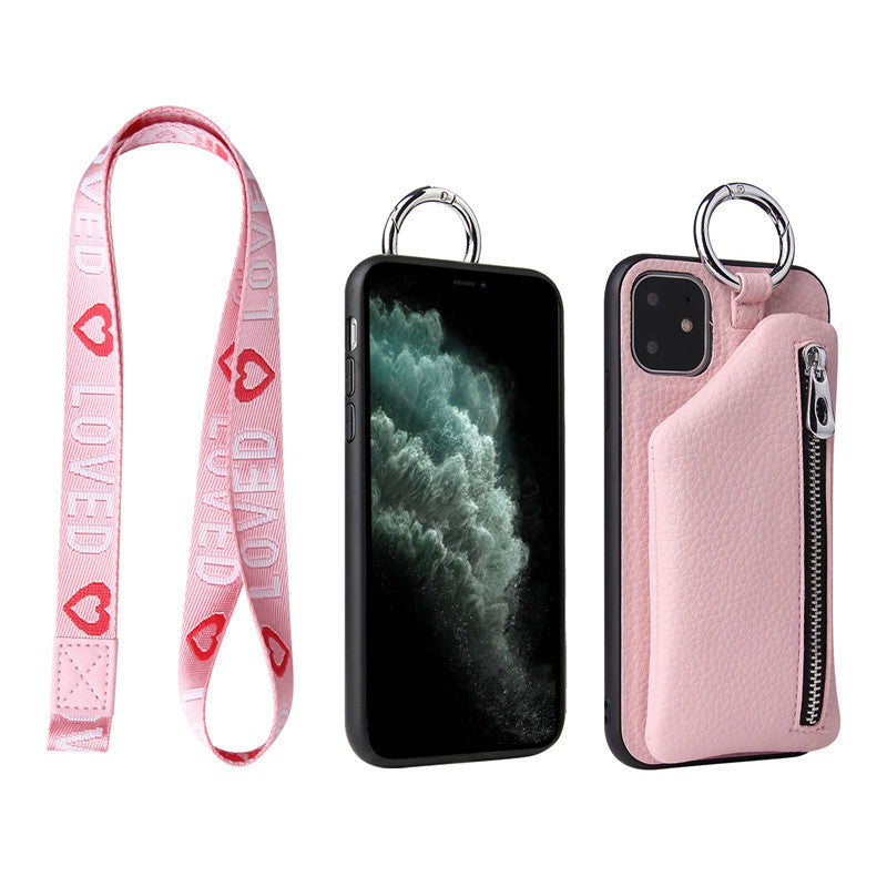 PU Leather Phone Case Crossbody with Lanyard