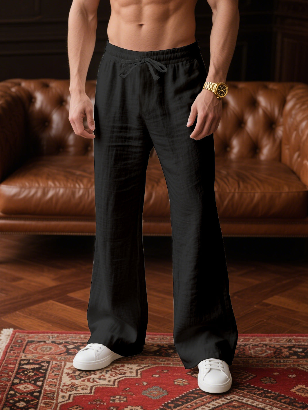 Solid Color Jogging Pants