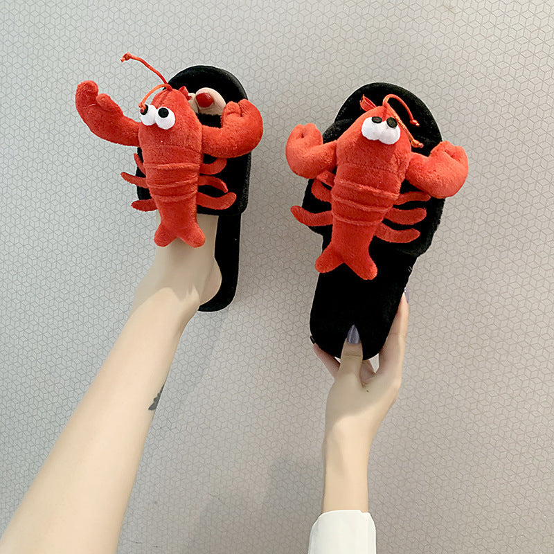 Women's Crayfish Crab Slippers Fashion Cotton Slippers