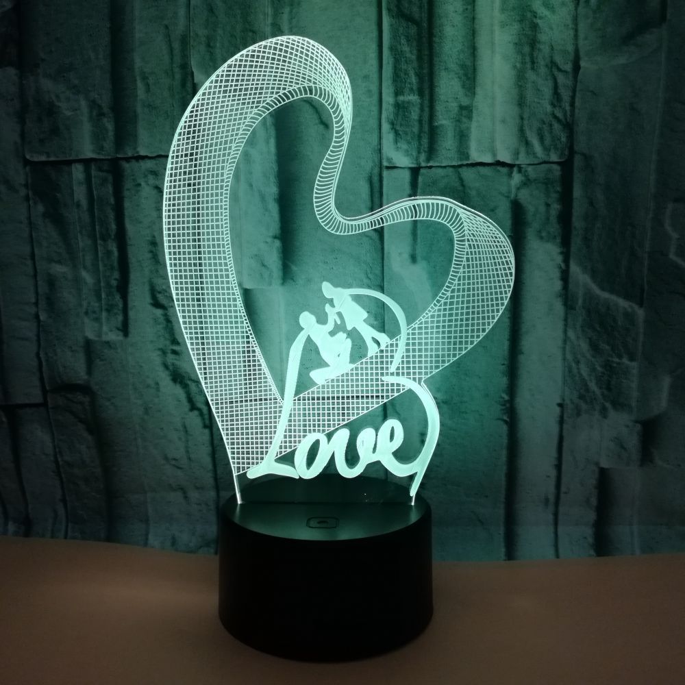 Love 3D Led Colorful Night Light