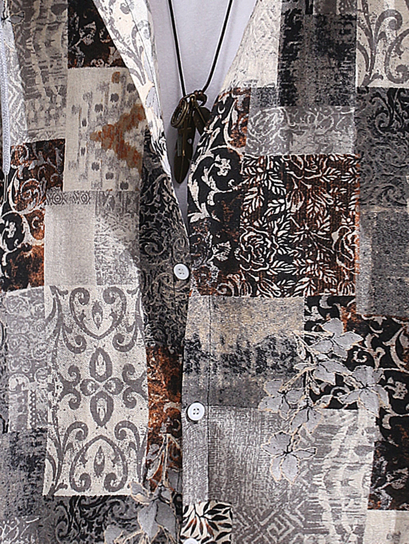 Youth Casual Retro Color Matching Shirt