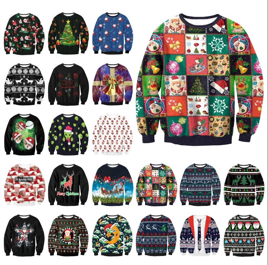 Ugly Christmas Santa Elf Sweaters and Tops