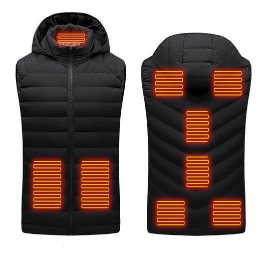 Male Carbon Fiber Heating Vest Dual Control Heating Vest