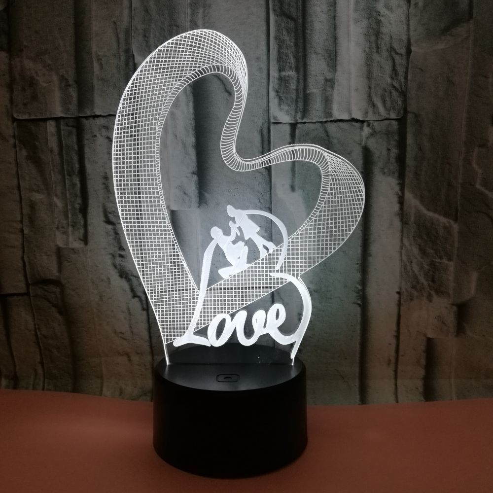 Love 3D Led Colorful Night Light