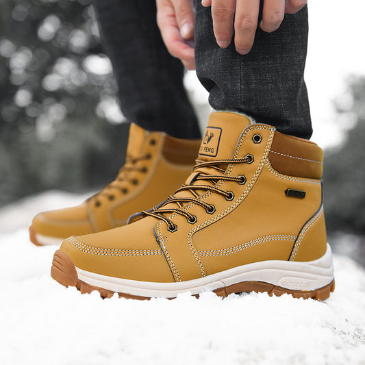 Winter Snow Outdoor Ankle Non-Slip Leather Boots