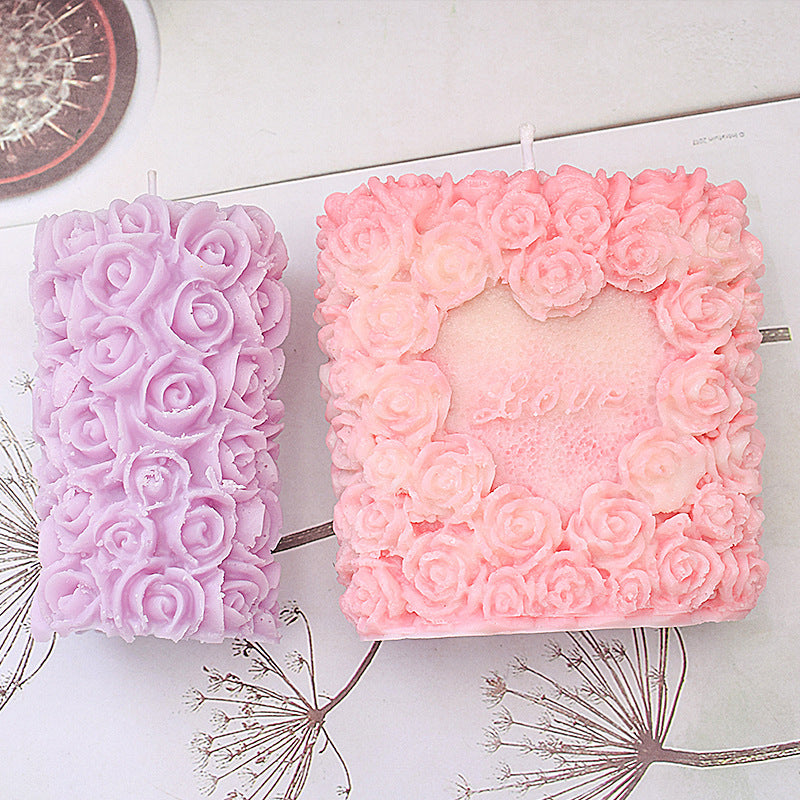 Rose Love Aromatherapy Candle Silicone Mold