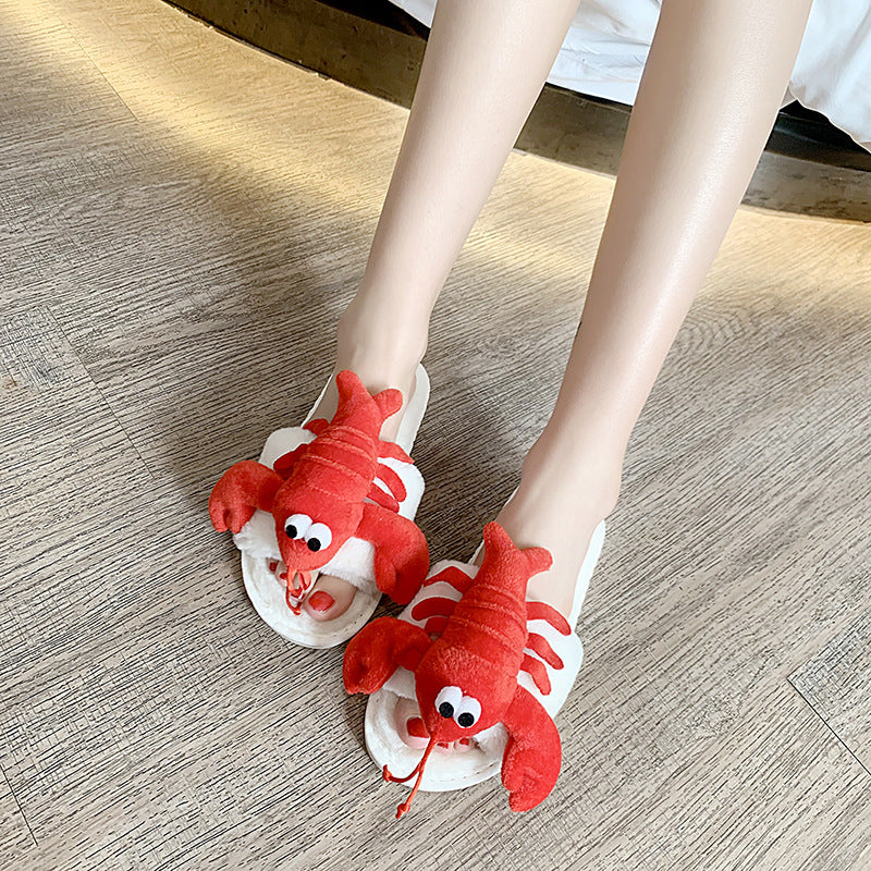 Women's Crayfish Crab Slippers Fashion Cotton Slippers