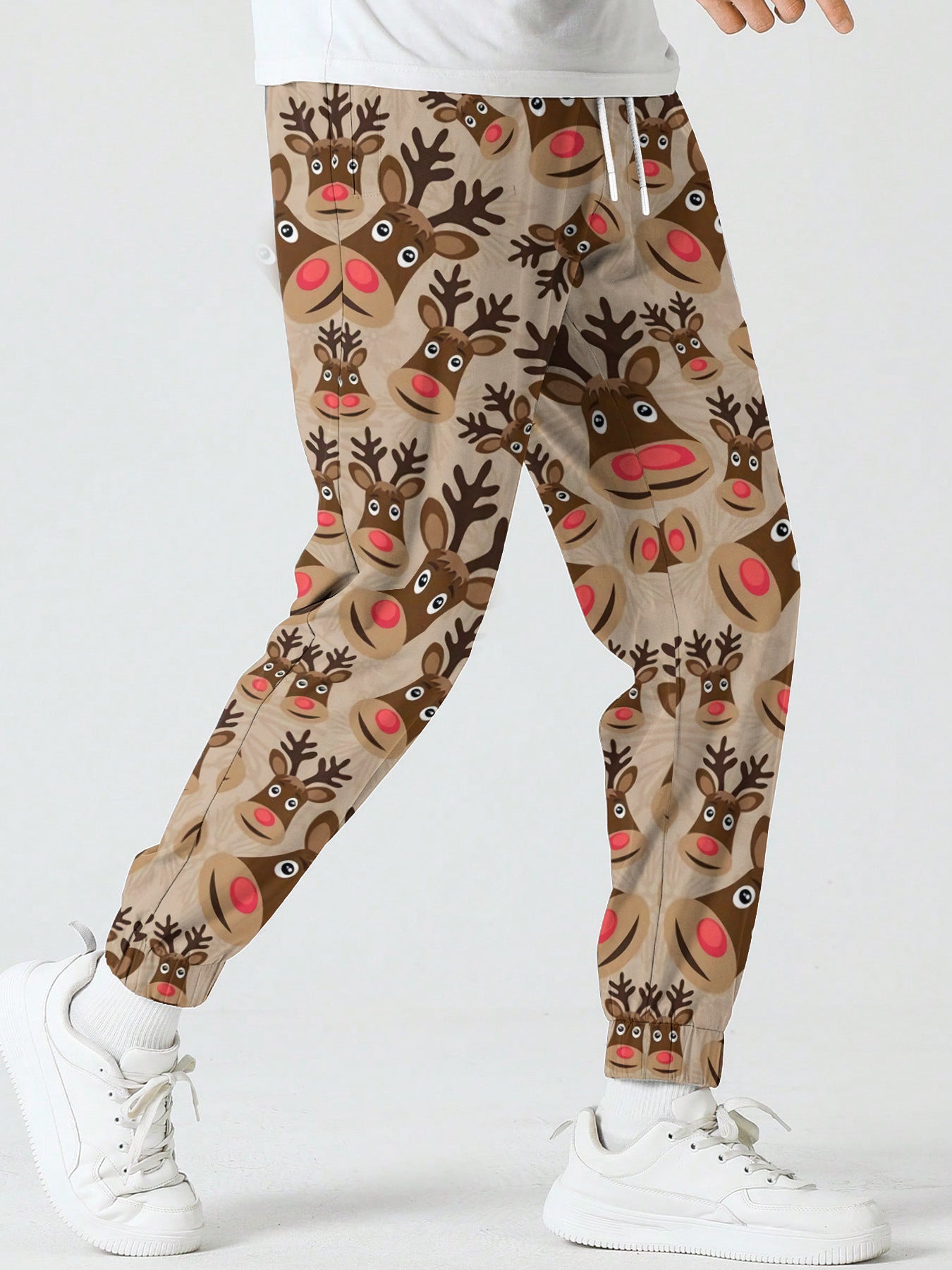 Christmas Snowman Pattern Printed Sweatpants