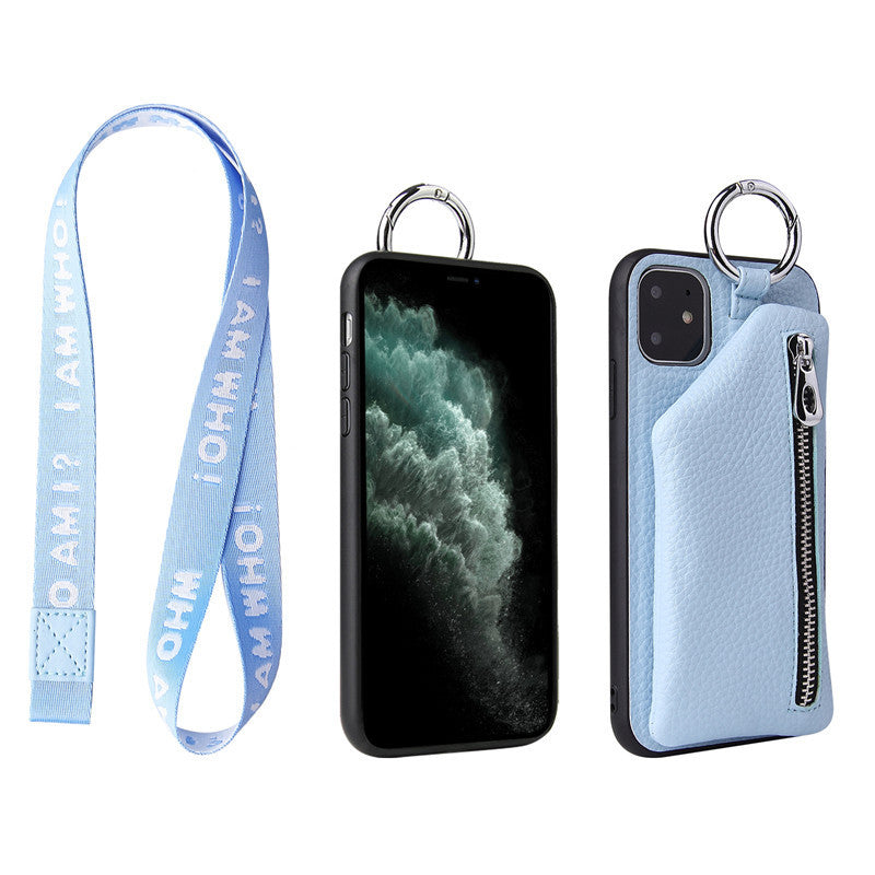 PU Leather Phone Case Crossbody with Lanyard