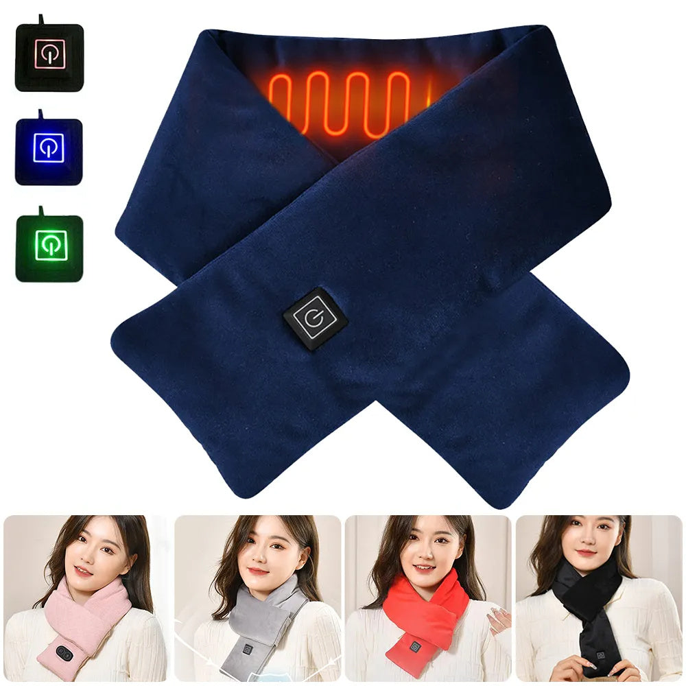 USB Heating Scarf Temperature Adjustable Charging Neck Warmer