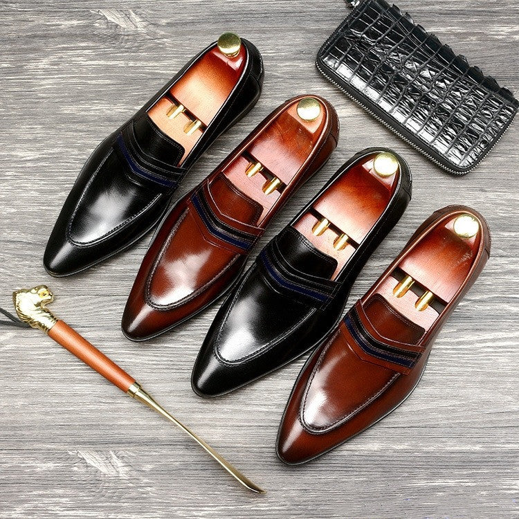 Shallow Mouth Leather Shoes