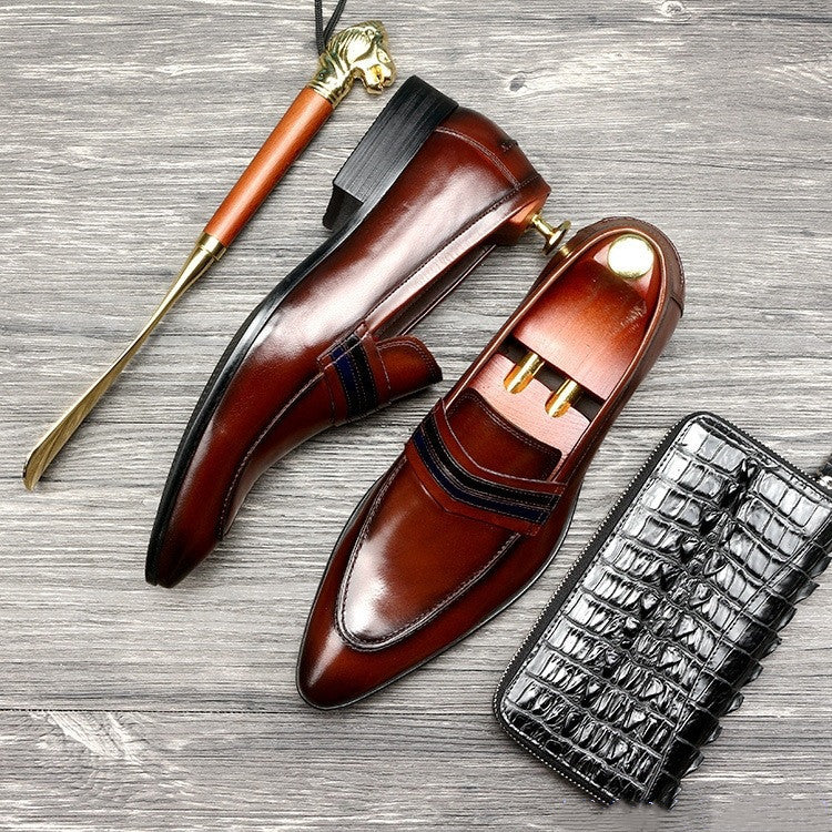 Shallow Mouth Leather Shoes